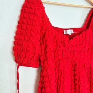 Endless Rose Bright Red Smocked Dress